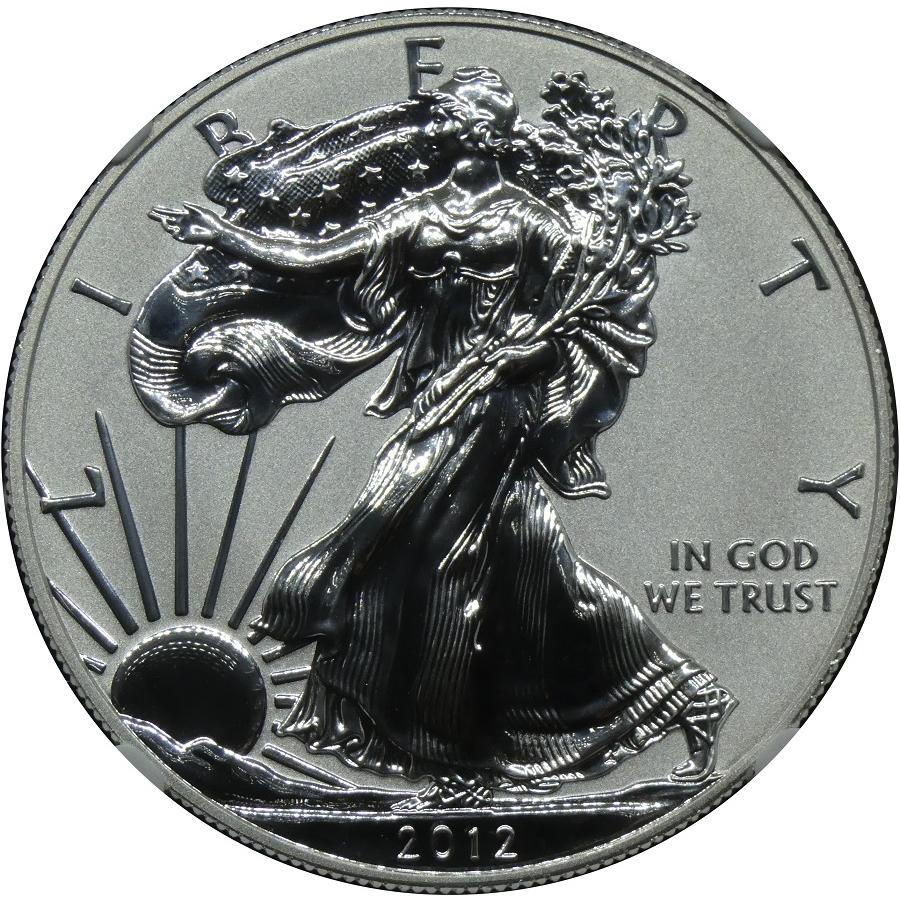 最高鑑定 NGC PF70 リバースプルーフ イーグル銀貨 2012年 アメリカ