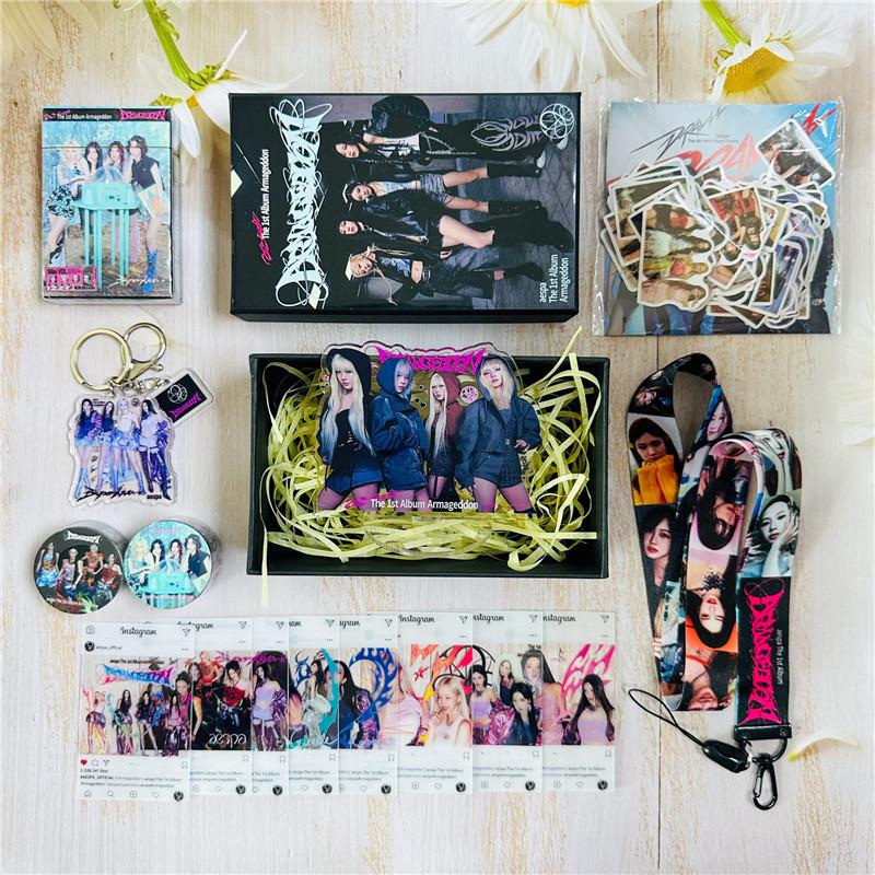 aespaグッズ ギフトボックス フォトカード Armageddon テープ セット