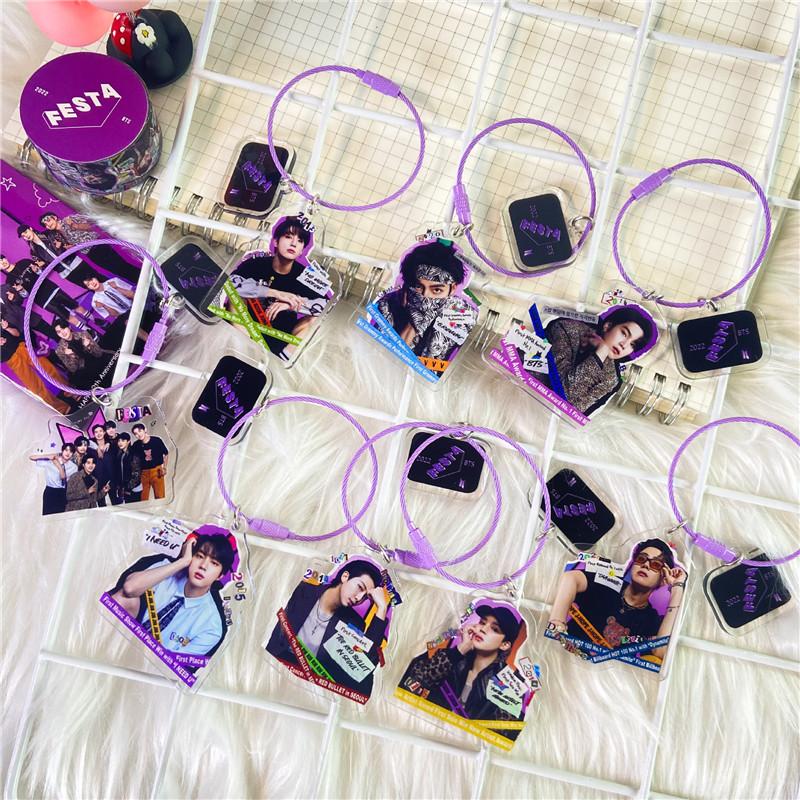 防弾少年団 BTS バンタン FESTA キーリング プラスチック キーホルダー