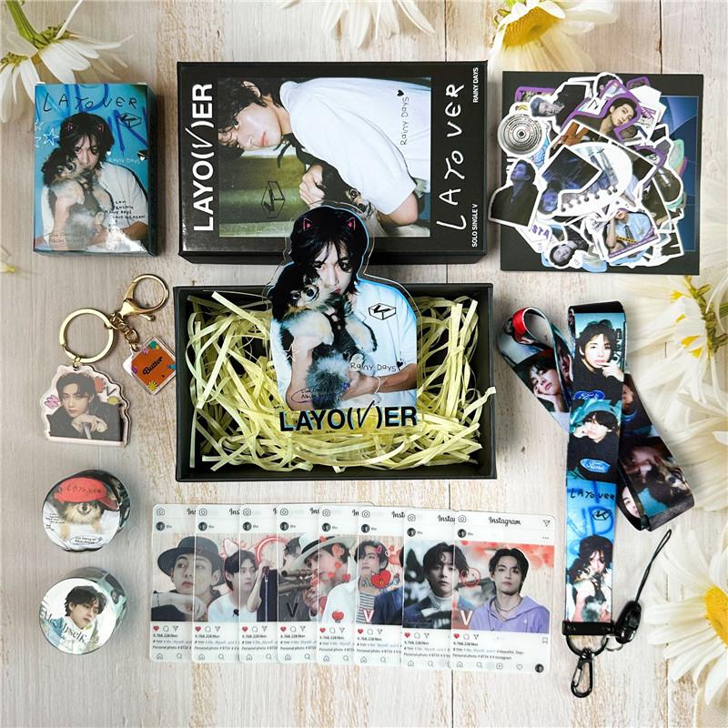 Vグッズ Layover ギフトボックス フォトカード テテ テープ セット