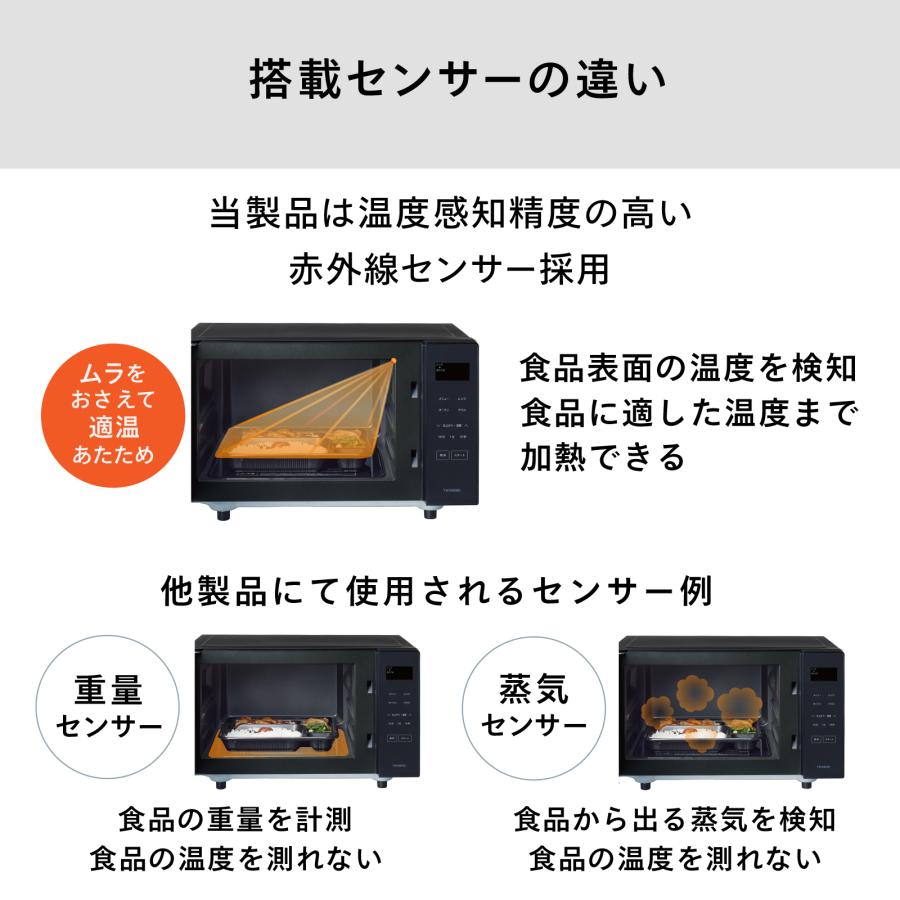 ツインバード（TWINBIRD） 【公式】電子レンジ 赤外線センサー 自動