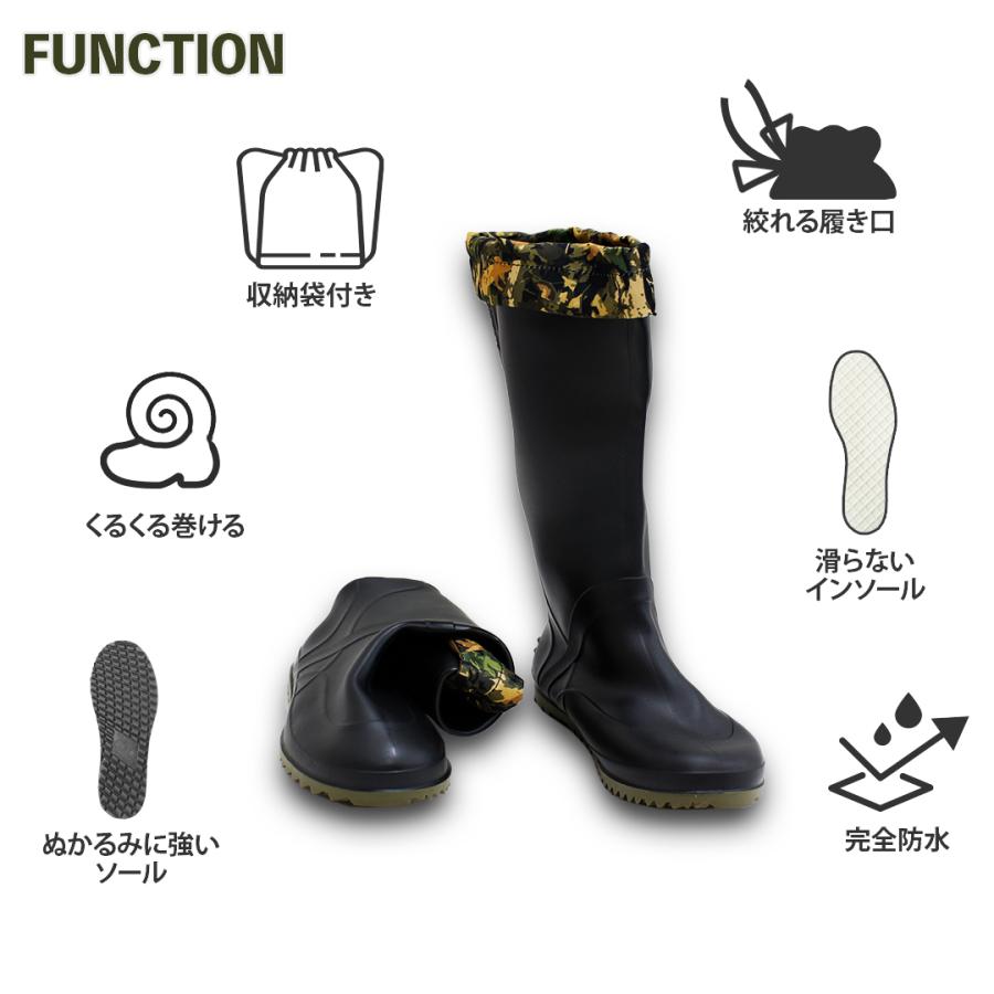 CAPTAIN STAG（キャプテンスタッグ） レインブーツ ( ブラック/LL