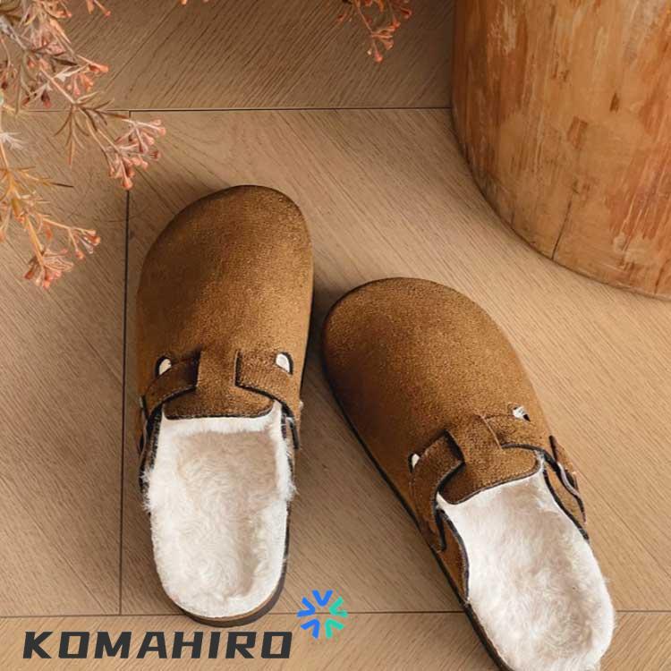 防寒 仕事履き ボア付き ファー あったか サンダル 靴 サボ 冬用 サボ