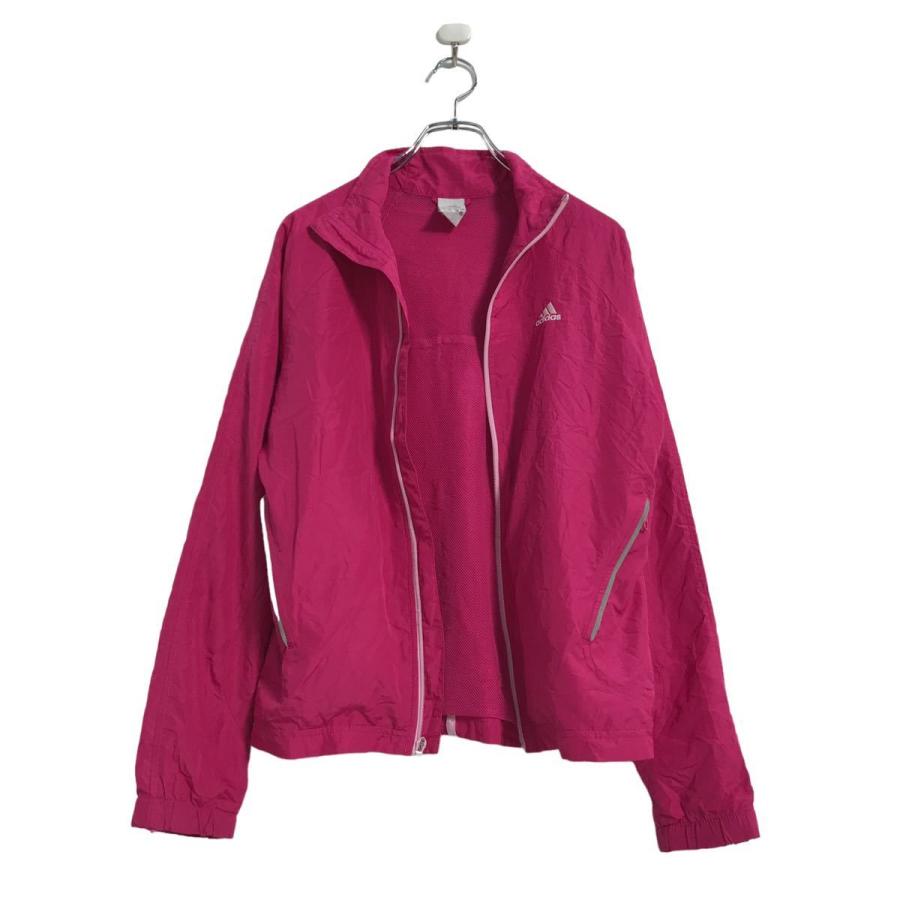 adidas ナイロン ジャケット レディース M ピンク アディダス ジップ