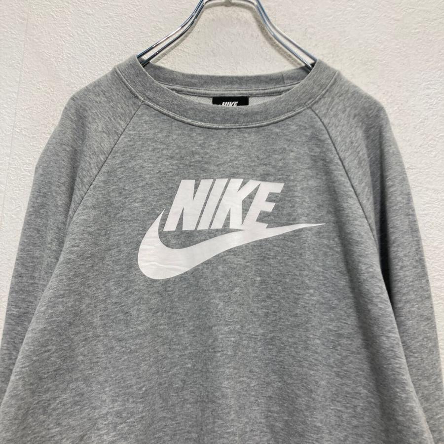 NIKE ロゴスウェット トレーナー M グレー ナイキ 裏パイル 古着卸