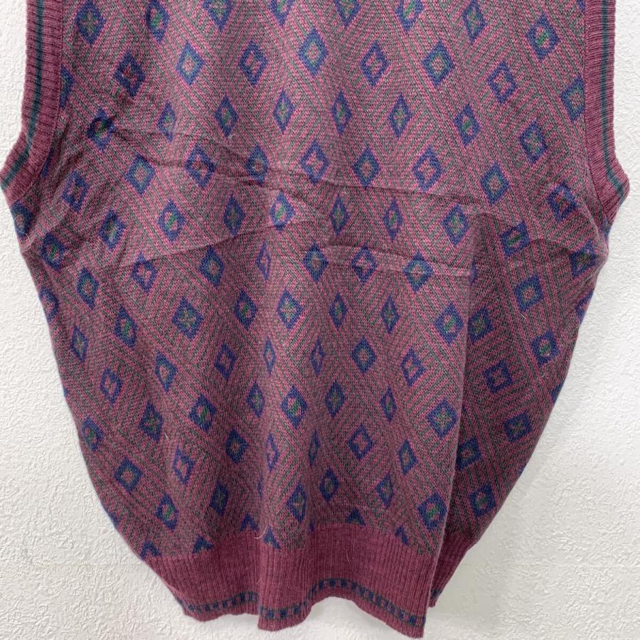 イタリア製 THE ITALIAN SWEATER CO. アクリルニット ベスト L ワイン