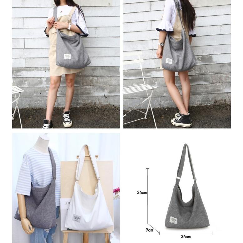 並行輸入品】キャンバス ショルダーバッグ グレー トートバッグ 肩掛け