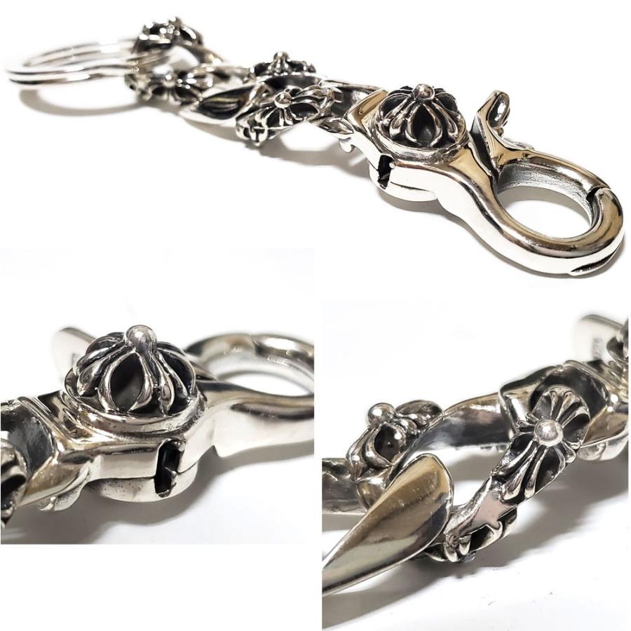 シルバー925 / キーリング フローラルクロス レバーナスカン カラビナ