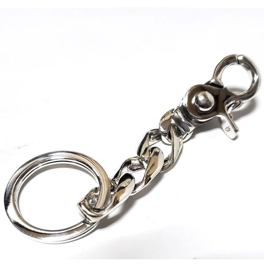 シルバー925 / キーリング フローラルクロス レバーナスカン カラビナ