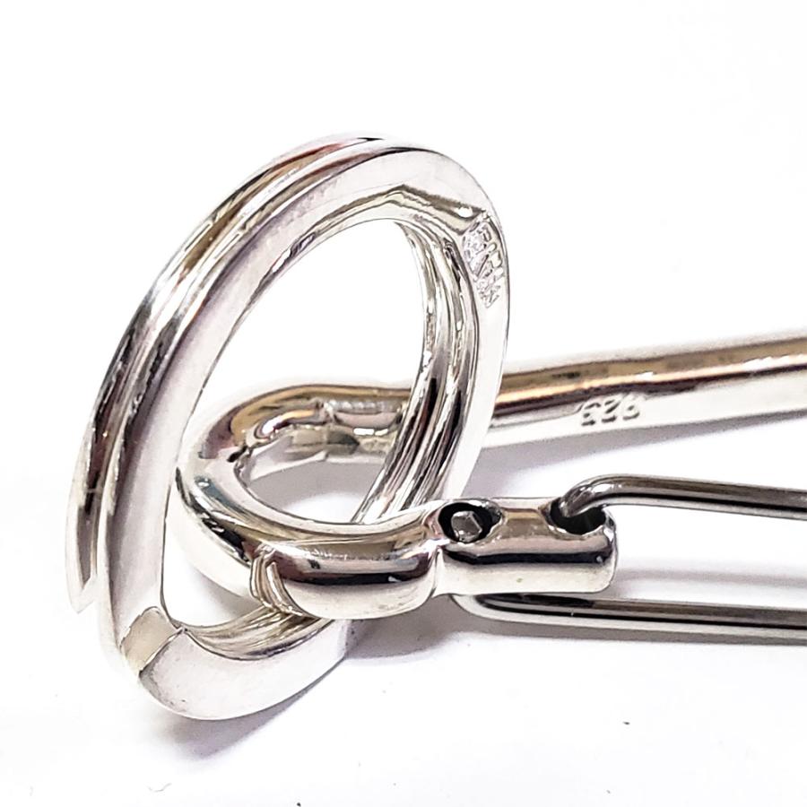 シルバー925 / キーリング シンプルスタイル 49mm カラビナ