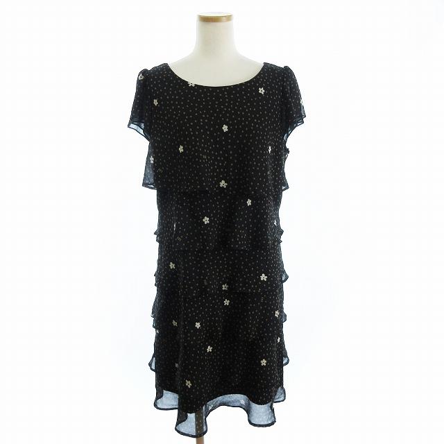 エムズグレイシー M'S GRACY ワンピース ティアード 半袖 ひざ丈