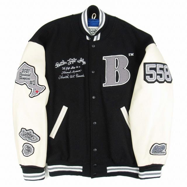 美品 BETTER GIFT SHOP × ROOTS カナダ製 VARSITY JACKET バーシティ