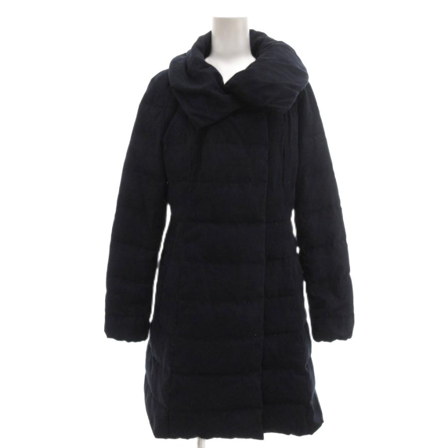 アナイ ANAYI ダウンコート ジャケット 36 ミドル丈 紺 ネイビー /NU