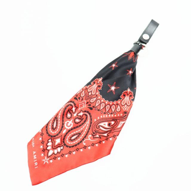 アミリ AMIRI 18SS Bandana Keychain バンダナ キーチェーン 黒 赤