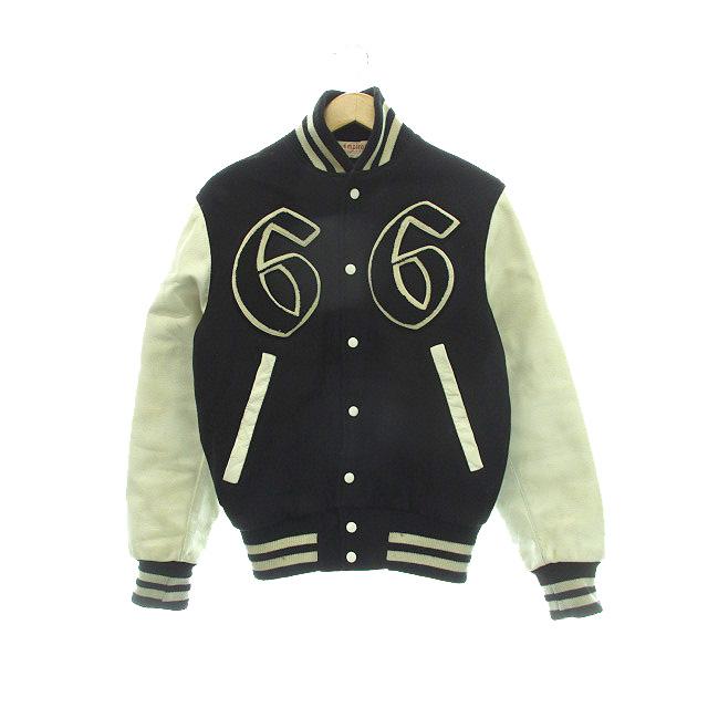 エンパイア EMPIRE 80's スタジャン ワッペン 袖レザー USA製 ブラック