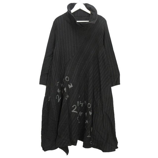 ジウ 慈雨 センソユニコ ジャガード 変形 ワンピース 40 コットン