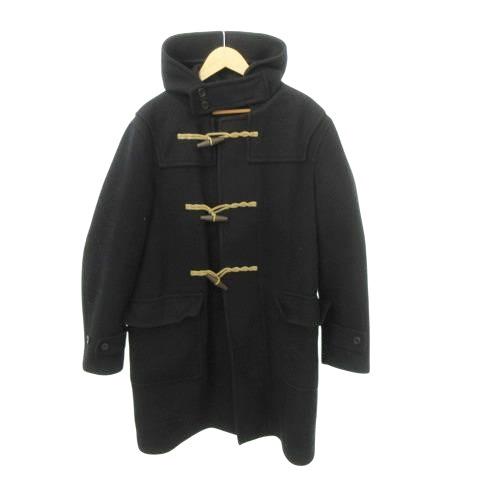 ユニクロ（UNIQLO） ダッフルコート フード付き 無地 ウール混 厚手 L