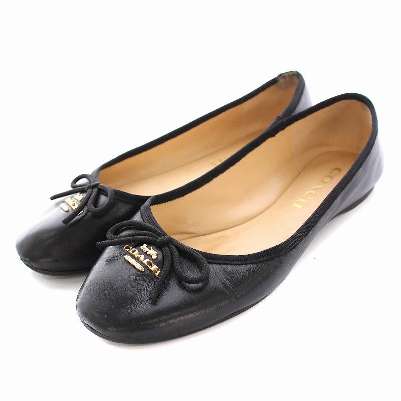 COACH（コーチ） バレエシューズ フラット パンプス 5.5C 黒 /YM