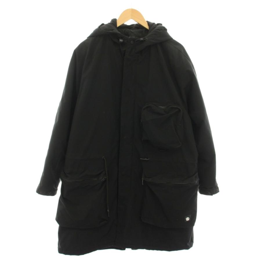 ZARA（ザラ） モッズコート 中綿コート アウター ロング フード M 黒