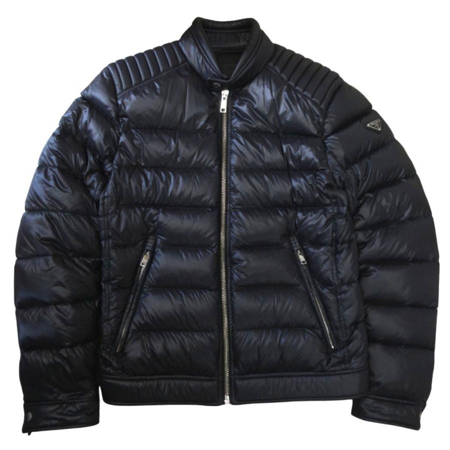 PRADA（プラダ） 美品 トライアングルロゴ バイカー ダウンジャケット