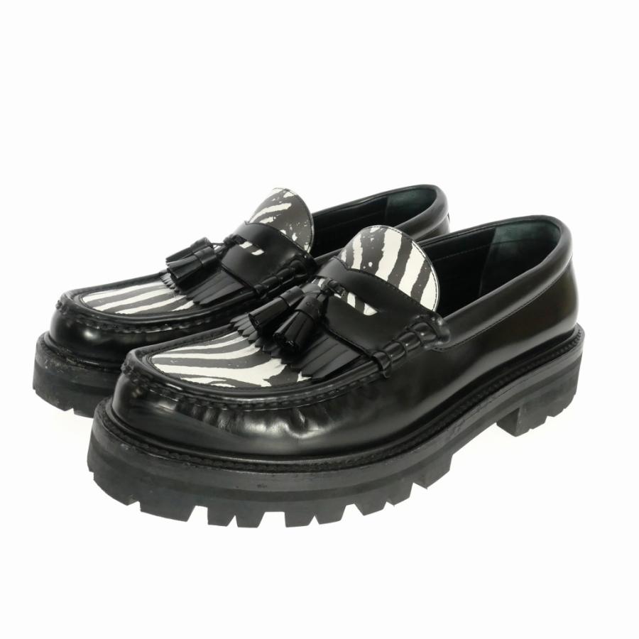 CELINE（セリーヌ） ゼブラ柄 タッセルローファー チャンキーヒール