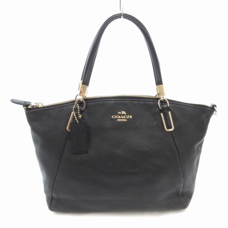 COACH（コーチ） ハンドバッグ ショルダー 2WAY レザー ロゴ 黒