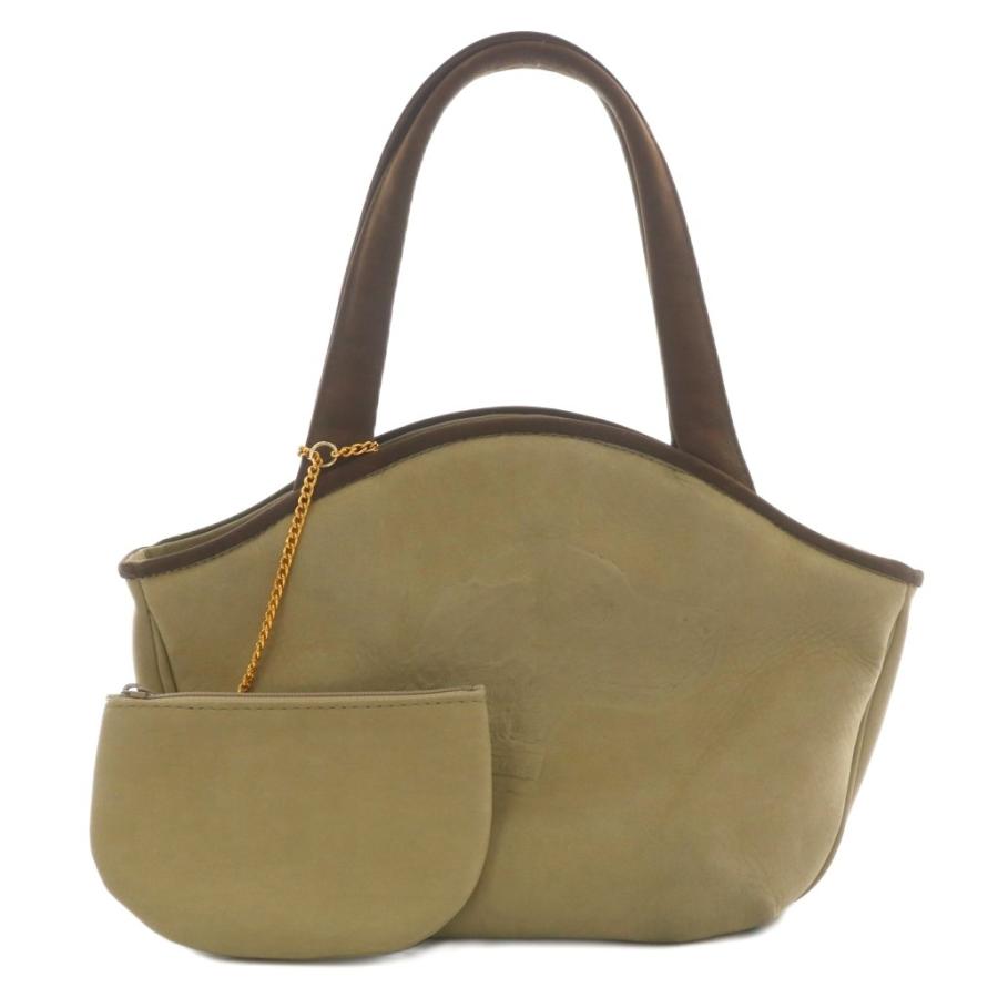 Kitamura（キタムラ） ハンドバッグ トート スエード 犬 ロゴ ポーチ