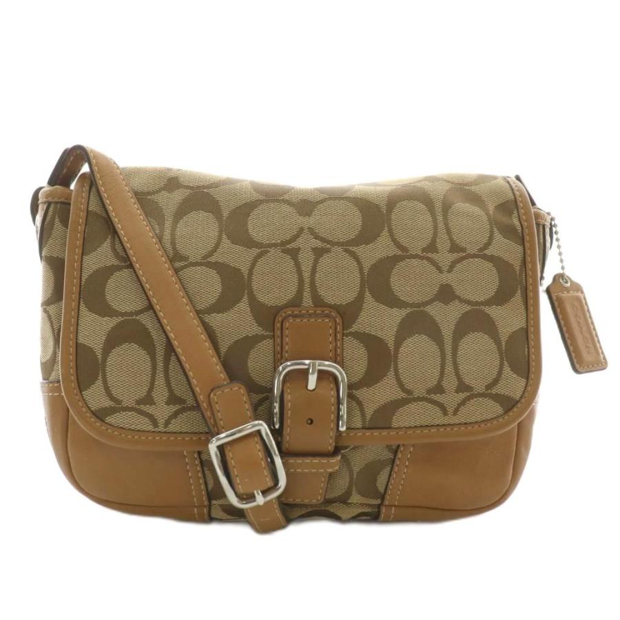 COACH（コーチ） ショルダーバッグ キャンバス レザー シグネチャー 総