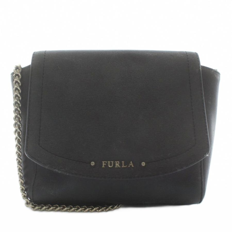 FURLA（フルラ） ショルダーバッグ レザー マグネット ロゴ ゴールド