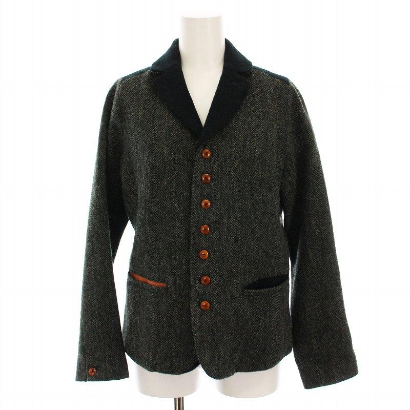 パラスパレス Pallas Palace ツイードジャケット ウール ヘリンボーン