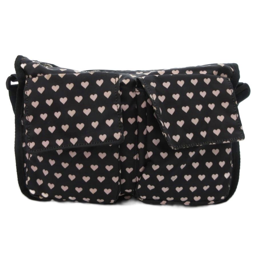 LeSportsac（レスポートサック） ショルダーバッグ ハート柄 総柄 黒