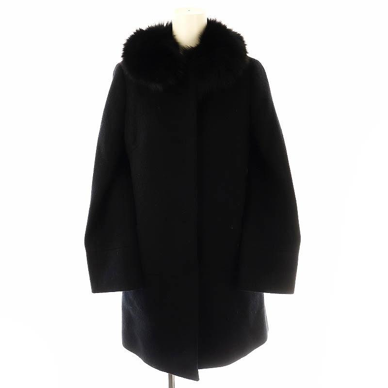 クイーンズコート QUEENS COURT フォックスファー付き コート ノー