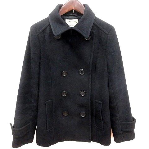 フレームワーク Framework ピーコート 総裏地 ウール カシミヤ混 36 黒