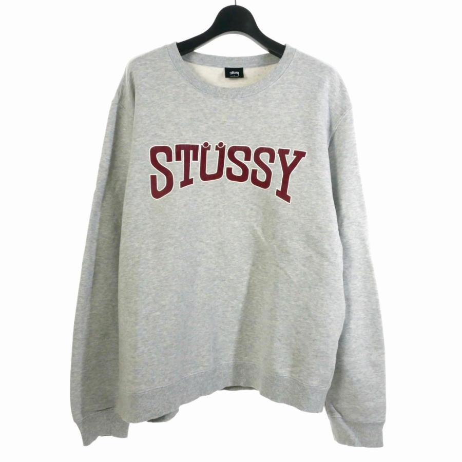 STUSSY（ステューシー） プリント ロゴスウェット トレーナー L グレー