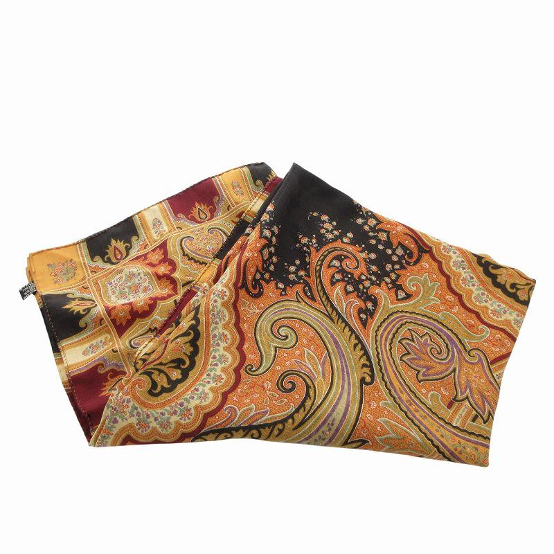ETRO（エトロ） 美品 ストール マフラー ウール シルク混 ペイズリー柄
