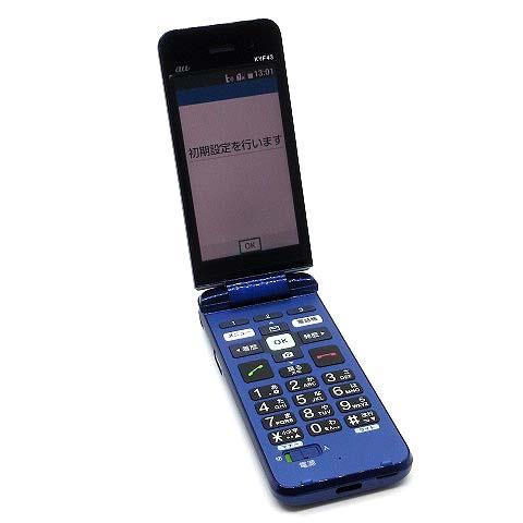 au かんたんケータイライト KYF43 ロイヤルブルー SIMフリー 携帯電話