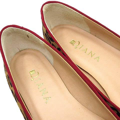 DIANA（ダイアナ） レオパード ヒョウ柄 ハラコ パンプス ポインテッド
