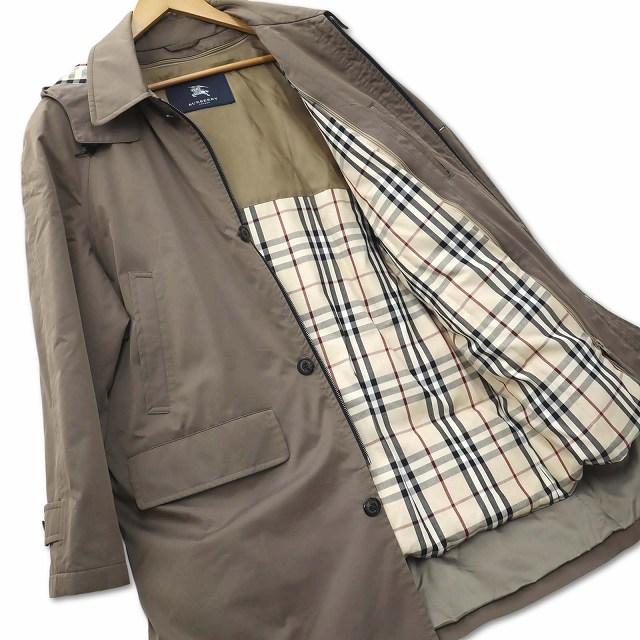 バーバリーロンドン 3way ライナー付き コート メガチェック カーキ