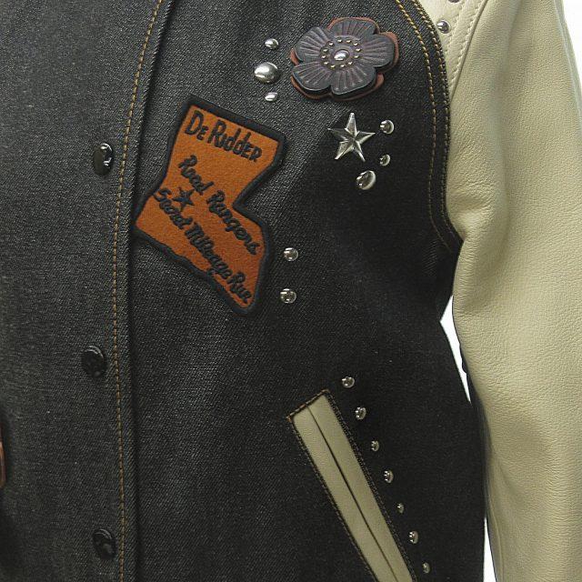 COACH（コーチ） スタジアムジャンパー スタジャン デニム地 切替