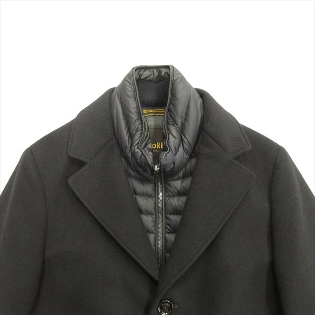 美品 ムーレー MOORER HARRIS-LE ダウン レイヤード チェスター コート