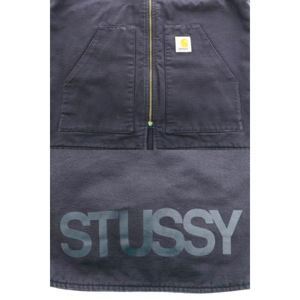 STUSSY（ステューシー） ×Carhartt カーハート Duck Vest ロゴ刺繍