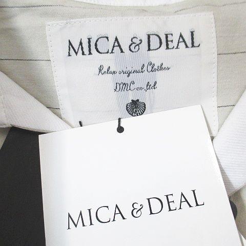 未使用品 マイカ＆ディール MICA&DEAL ストライプ柄 長袖 ブラウス