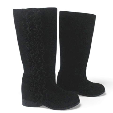 PINK HOUSE（ピンクハウス） ロングブーツ フェイクレザーフリルブーツ