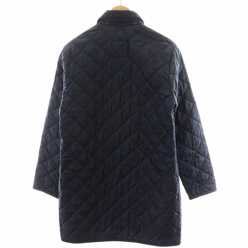 ラベンハム LAVENHAM キルティングコート 中綿 アウター S 紺 ネイビー