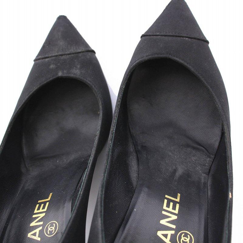 CHANEL（シャネル） パンプス ヒール ココマーク パール 36.5 黒