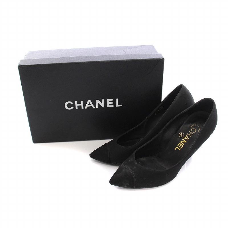 CHANEL（シャネル） パンプス ヒール ココマーク パール 36.5 黒