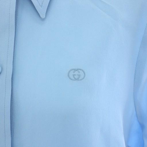 GUCCI（グッチ） シャツ ブラウス 長袖 インターロッキングGGロゴ 絹