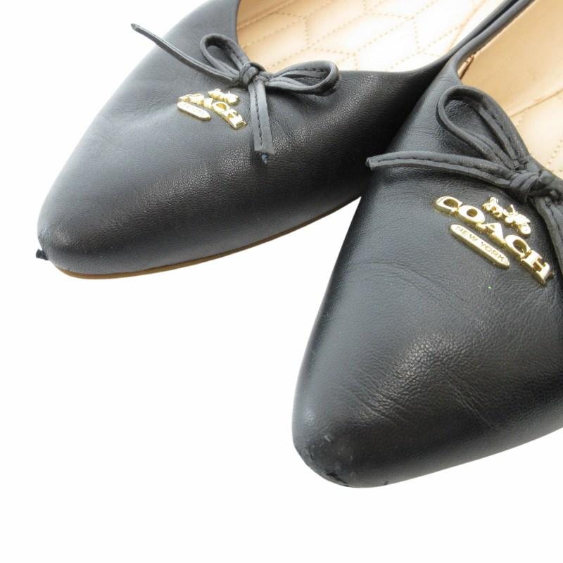 COACH（コーチ） パンプス フラットシューズ ポインテッドトゥ ロゴ