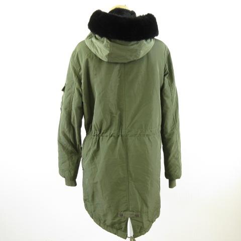 GAP（ギャップ） モッズコート ジップアップ 長袖 ミドル丈 カーキ XS