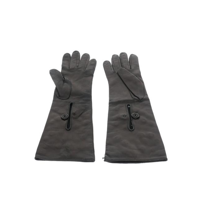 PRADA（プラダ） アイレット レザーロンググローブ 革手袋 7 ブラック